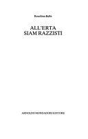 Copertina  All'erta siam razzisti