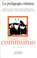 Copertina  La pedagogia cristiana