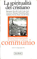 Copertina  La spiritualità del cristiano