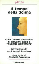 Copertina  Il tempo della donna : Sulla Lettera apostolica di Giovanni Paolo 2. \\Mulieris Dignitatem\\