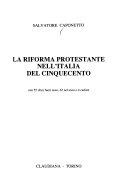 Copertina  La Riforma protestante nell'Italia del cinquecento