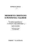 Copertina  Medioevo cristiano e penitenza valdese : il \\Libro espositivo\\ e il \\Tesoro e luce della fede\\ (parte seconda)